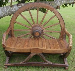 wagon wheel bench